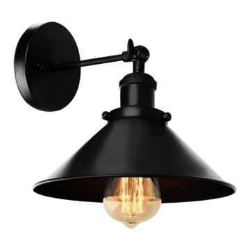 Homestyle Pro MK023-B Priemyselná nástenná lampa 22 cm čierna/kov