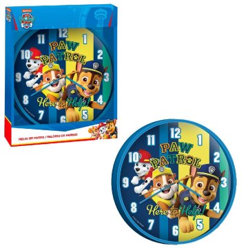 Nástenné hodiny Paw Patrol 25 cm Modré