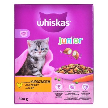 Krmivo pre mačky Whiskas Junior Kurča 300 g