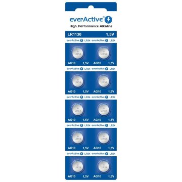 Batérie EverActive AG10 G10 LR1130 LR54 1,5 V (10 kusov)