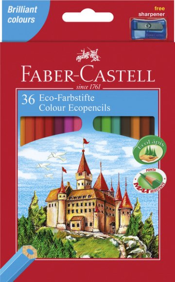 Faber Castell FC-120136 farebné ceruzky Faber-Castell Castle šesťhranné kartónové puzdro s 36 kusmi