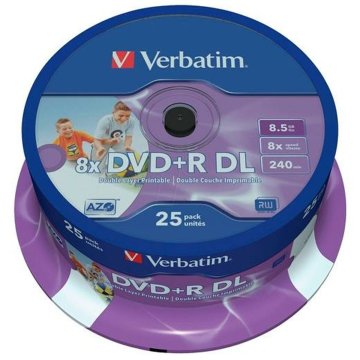 DVD-R Verbatim 25 kusov 8,5 GB 8x