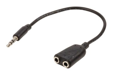 Stereo audio distribučný kábel Valueline VLAP22100B02 Jack 3,5 mm samec - 2 x 3,5 mm samica 0,20 M