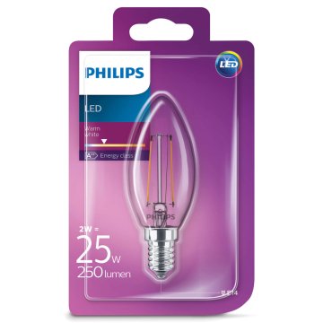 Philips LEDClassic 25W (2W) B35 E14 WW CL ND 1BC/4 osvetlenie