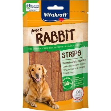 Maškrty pre psov Vitakraft Pure Rabbit Strips 80 g