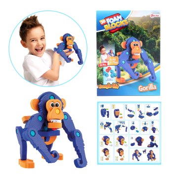 Toi-toys Craft Puzzle Monkey Junior 25,8 cm Modré 59-dielne