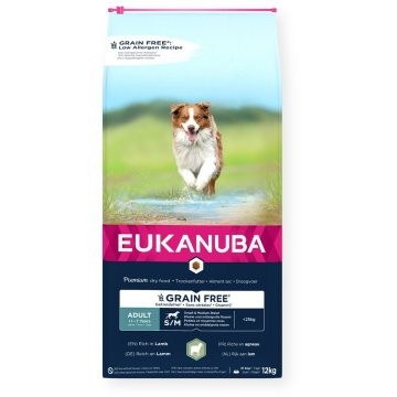 Krmivo Eukanuba Grain Free Adult Baránok 12 kg