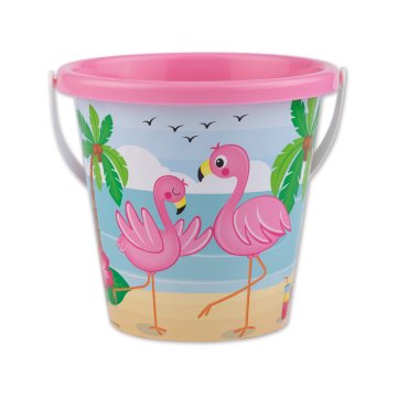 Vedro s potlačou Flamingo 17 cm