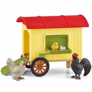 Sada hračiek Schleich Mobile Chicken Coop Plastické