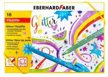 Eberhard Faber EF-551016 Fixky Glitter Box 16 farieb