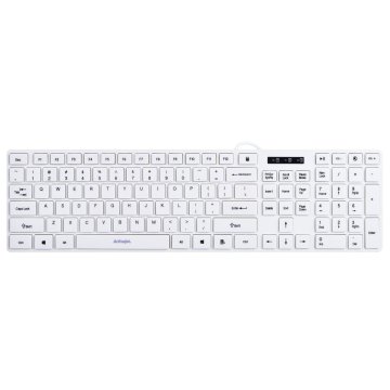 Klávesnica Activejet Klawiatura USB K-3066SW Biela QWERTY