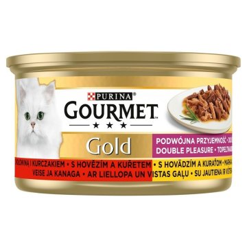 Krmivo pre mačky Purina Gourmet Gold Kurča Teľacie mäso 85 g