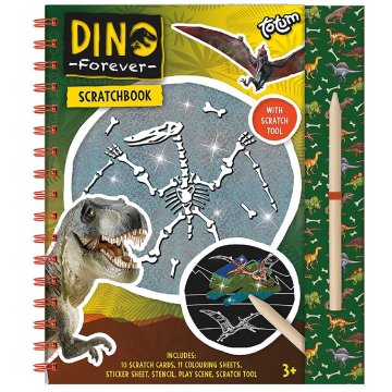 Totum Dinosaur Scratch and Color Book