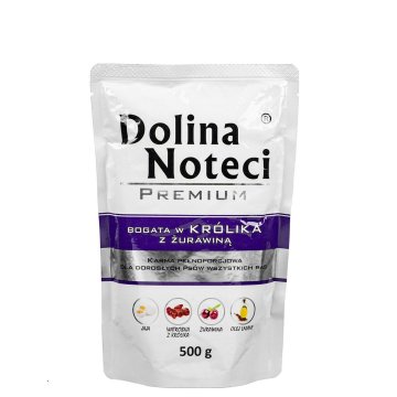 Mokré jedlo Dolina Noteci Premium Čučoriedka Králik 500 L 500 g