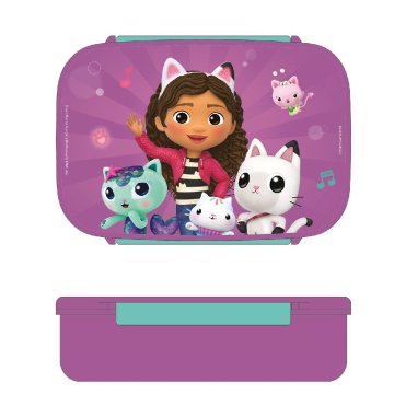 Gabby's Dollhouse Lunchbox Pink/Green