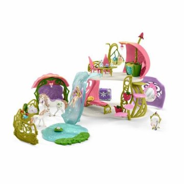 Playset Schleich glitter house with unicorns, lake and stable - 42445 Plastické Kôň