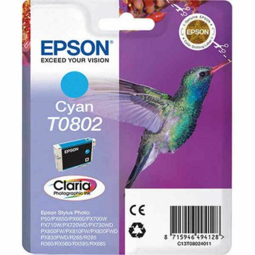 Originálne atramentové náplne Epson C13T08024011 Azúrová