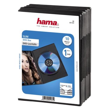 Hama DVD Slim Box 10-balenie Black