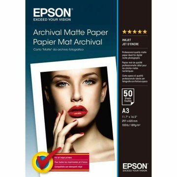 Matný fotopapier Epson C13S041344 A3 50 Listy (1 kusov)