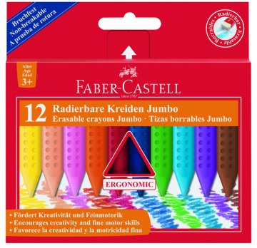 Faber Castell FC-122540 Chalk Jumbo GRIP Box 12 kusov