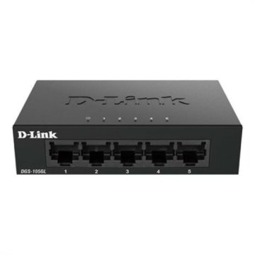 Sieťový Prepínač D-Link DGS-105GL 5xGB Plug&Play Čierna