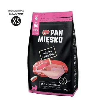 Krmivo PAN MIĘSKO XS Teľacie mäso 9 kg