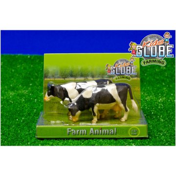 Kids Globe Farming Cows Black/White 2 kusy 1:32