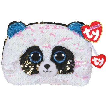 TY Módna kabelka Panda Bamboo 20 cm Čierno/Biela