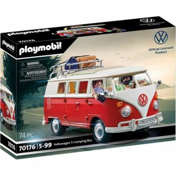 Hracia sada dopravných prostriedkov Playmobil 70176 Volkswagen T1 Bus Červená